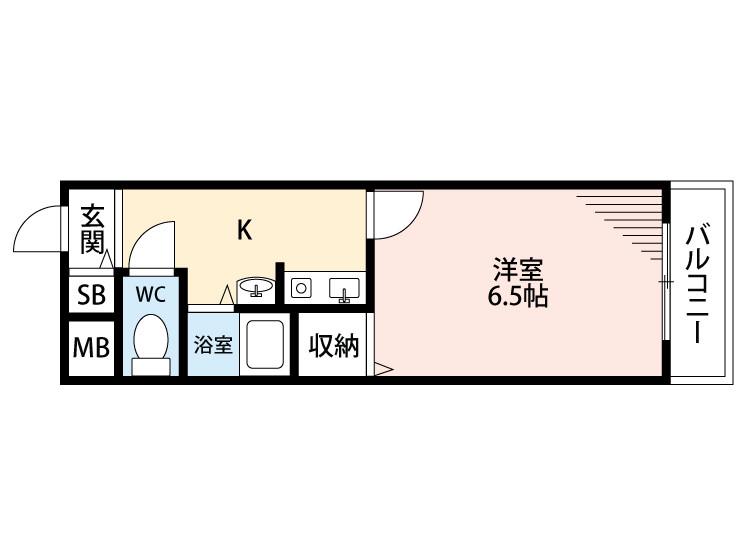 ニューライフ栄(1K/4階)の間取り写真