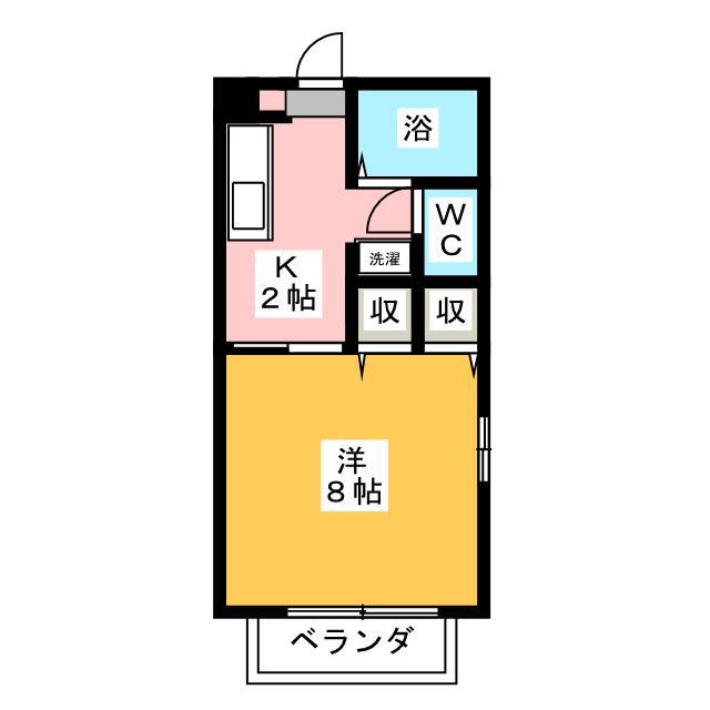 MEMORYみずほ(1K/1階)の間取り写真