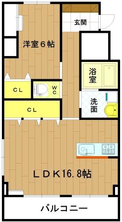 PARK RESIDENCE 河崎(1LDK/7階)の間取り写真