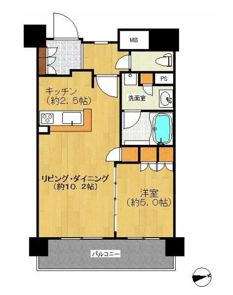 BELISTA新御徒町(1LDK/8階)の間取り写真