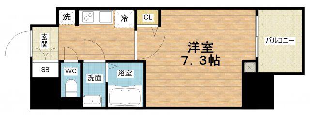 WORVE大阪本町(1K/10階)の間取り写真