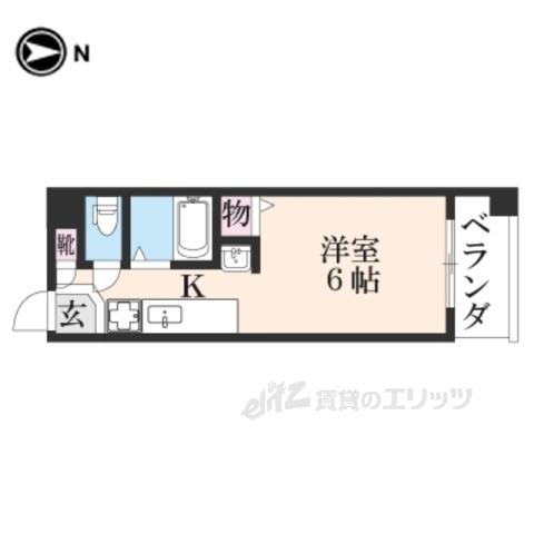 グローバル京都ビル(1K/2階)の間取り写真