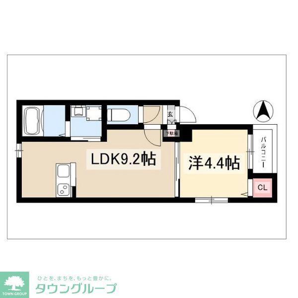 ESPRE HIGASHIBETSUIN (1LDK/4階)の間取り写真