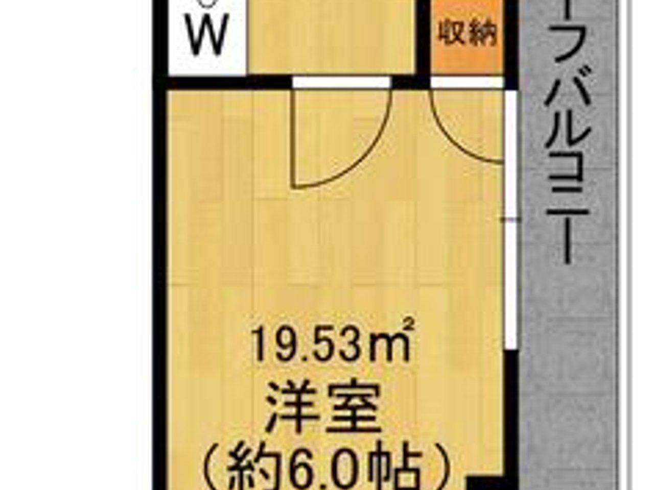 北新宿リバーサイドガーデン(1K/5階)の間取り写真