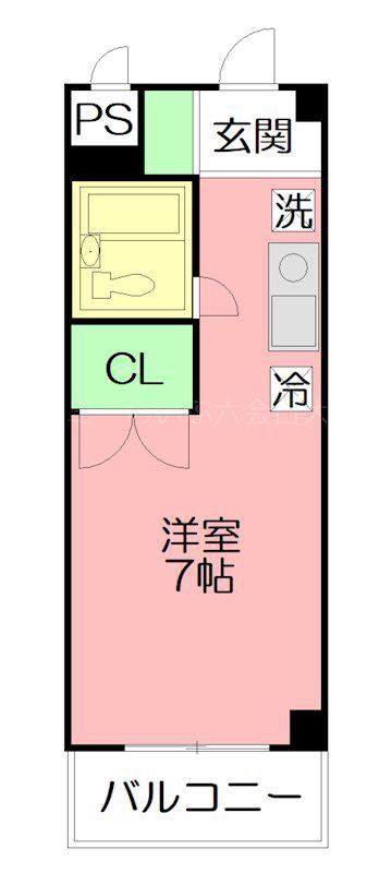 湘南台三光ビル(1K/2階)の間取り写真