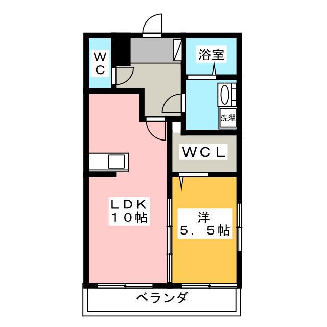 アングルス(1LDK/1階)の間取り写真