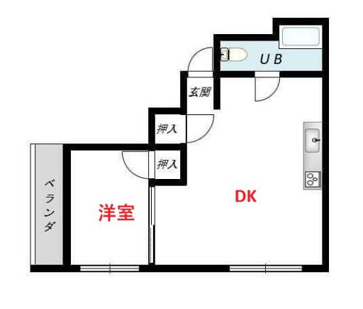 シー・エス大井ビル(1DK/6階)の間取り写真
