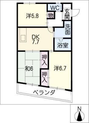 MORIOKAビル(3DK/3階)の間取り写真