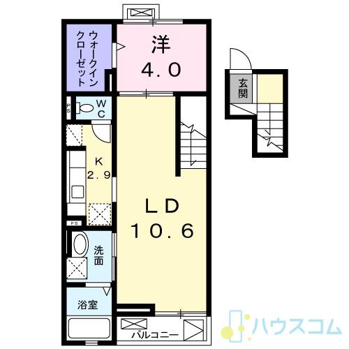 ライル 1(1LDK/4階)の間取り写真