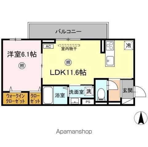 D-RESENA丸山N(1LDK/3階)の間取り写真