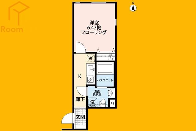 THE CLASS(1K/3階)の間取り写真