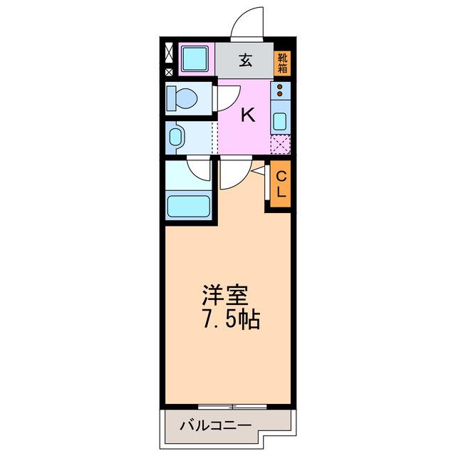 アーバンポイント豊田(1K/9階)の間取り写真