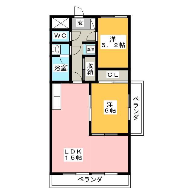 PIER34(2LDK/3階)の間取り写真