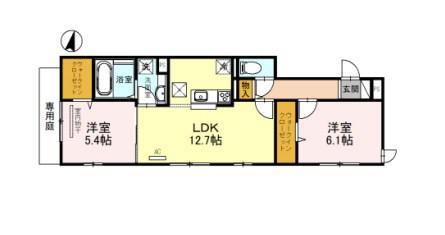 トルチェピーノ(2LDK/1階)の間取り写真