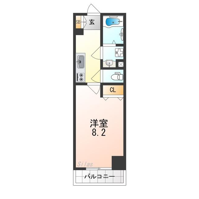 イースト ONE(1K/3階)の間取り写真