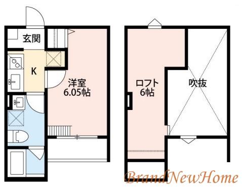 LAPLACE(1K/2階)の間取り写真