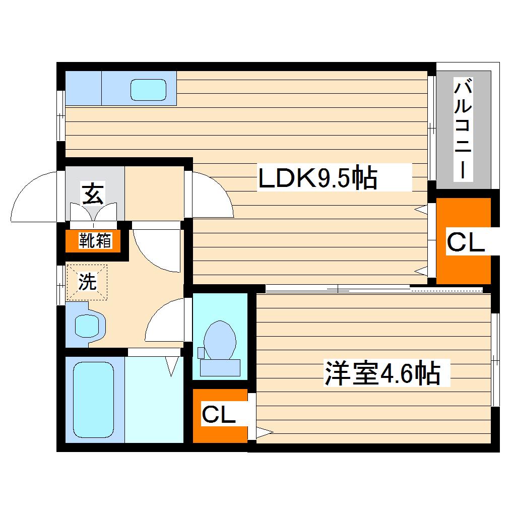 SDIV(1LDK/1階)の間取り写真