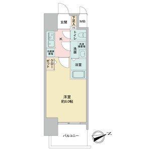 S-RESIDENCE四日市元町(1K/5階)の間取り写真