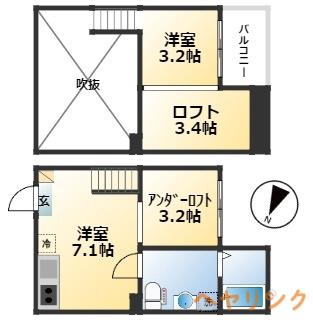 グレイスII(1DK/1階)の間取り写真