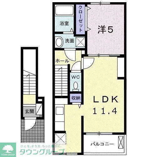 アリエッタIII(1LDK/2階)の間取り写真