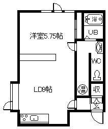 STAY22(1DK/2階)の間取り写真