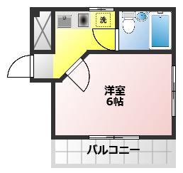 パレドール上福岡(1K/4階)の間取り写真