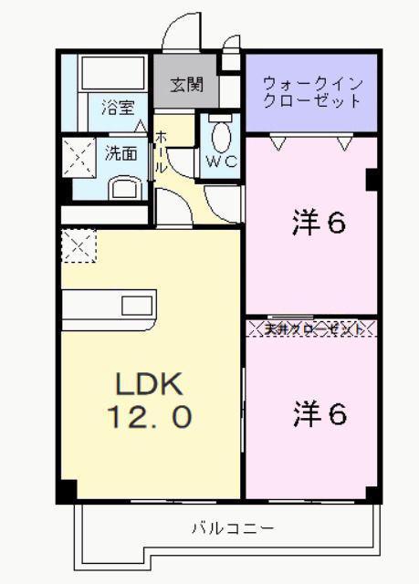 ノーブル6・6(2LDK/3階)の間取り写真