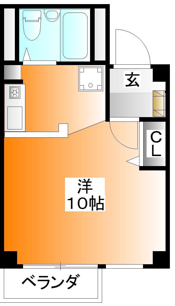 アミティII(ワンルーム/4階)の間取り写真