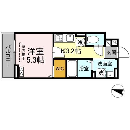 グリシーナヴァッレ(1LDK/3階)の間取り写真