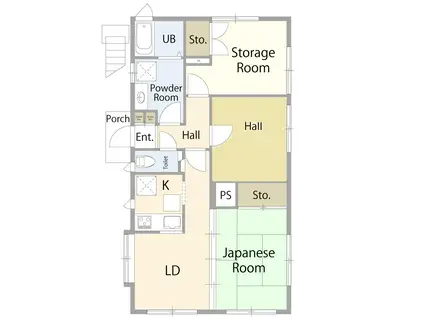 清水坂公園ハイツ(3LDK/1階)の間取り写真