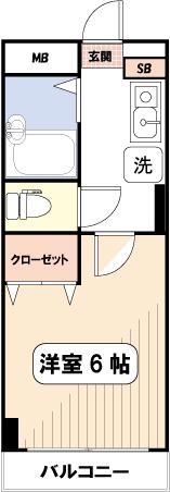 ヴェストヴェルテ(1K/2階)の間取り写真