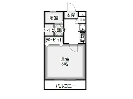 Kハイツ(1K/2階)の間取り写真