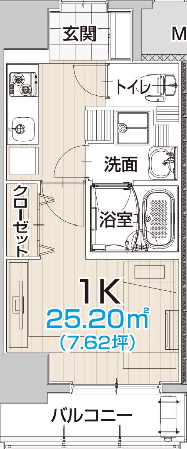 PULCHRA IMAIKE(1K/4階)の間取り写真