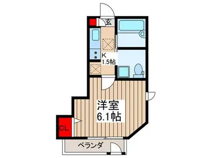 SWEET RESIDENCE (1K/1階)の間取り写真