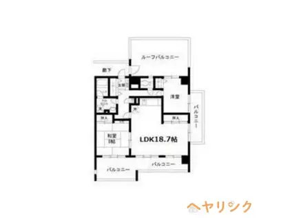 第一冨久屋マンション(2LDK/5階)の間取り写真