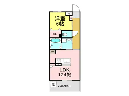 STORYマンション新神田(1LDK/1階)の間取り写真