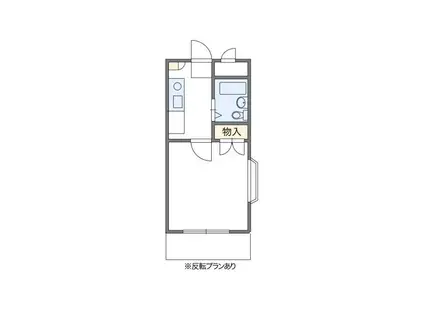 レオパレス住吉(1K/3階)の間取り写真