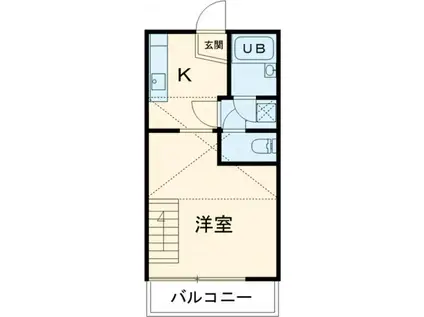 アートメゾン笠間(ワンルーム/2階)の間取り写真