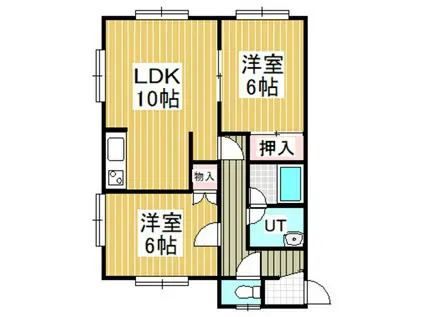 クリスタルハーモニー13(2LDK/2階)の間取り写真