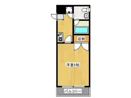 OAK VILLA NAKASU 8TH(1K/5階)の間取り写真