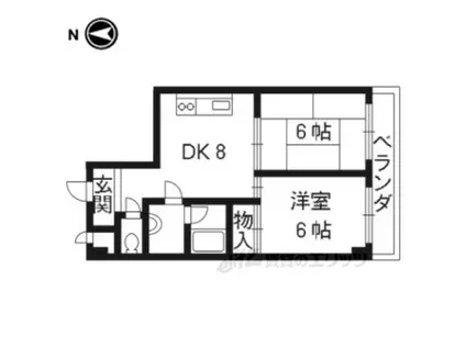 ノアコート森田(2LDK/3階)の間取り写真