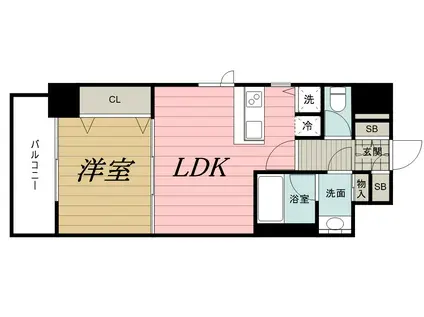 KDX千葉中央レジデンス(1LDK/11階)の間取り写真