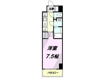 NSTAGE西所沢(1K/11階)の間取り写真