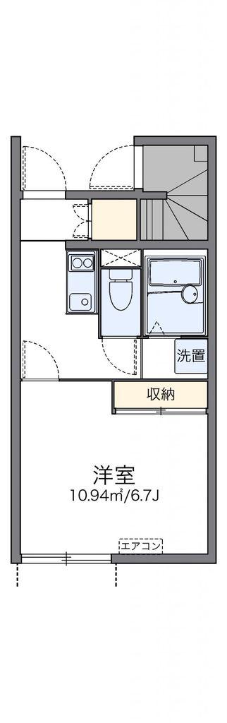 レオネクストMATOBAみなみ(1K/1階)の間取り写真