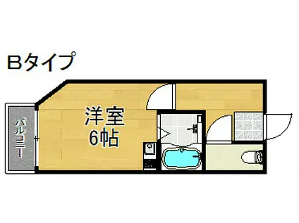 住之江1番館(ワンルーム/1階)の間取り写真