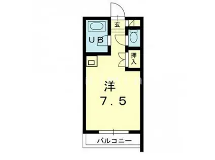 フォルム熊大前I(ワンルーム/3階)の間取り写真