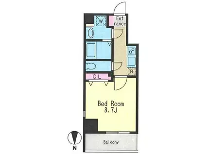 TRAD K (1K/4階)の間取り写真