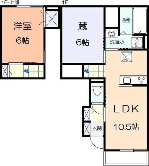 シエル ブリランテ(1LDK/1階)の間取り写真