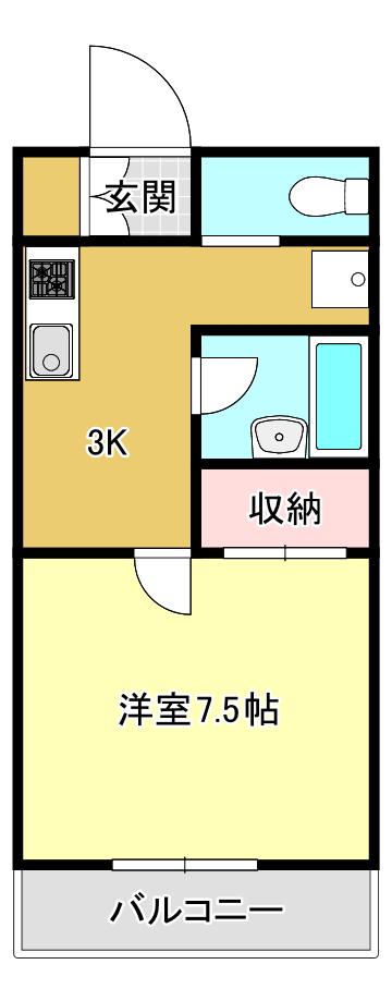 コーポNOMURA(1K/2階)の間取り写真