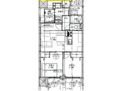 さくらHILLS ROKUBAN PLATINUM RESIDENCE(2LDK/9階)の間取り写真